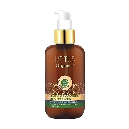 Lotus Organics Hair Fall Control Revitalizer Red Onion Sulphate Paraben Free Hair Concentrate All Hair Types 100ml