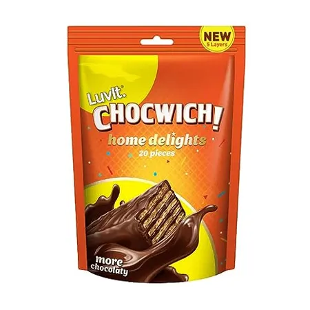 LuvIt Chocwich Home Delights Wafer Chocolates Crunchy Delicious Homepack Gift Combo Pack of 1 170g Each