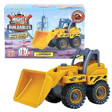 Mighty Machines Buildables Loader Build Combine Vehicle Easy To Build Pull Back Friction Vehicle Develop Motor Cognitive Skills for Kids 3 Yrs Role Play Toy Birthday Return Gift Made In India