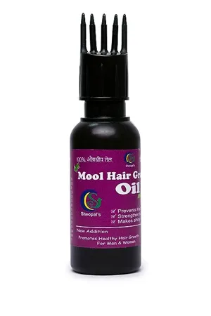 Mool Hair Grow Oil For Hair Fall Control And Hair Growth And Thickness For Men Women With Goodness Of 21 Ayurvedic Herbs Grow Hair with Bhringraja Amla and Brahmi 60 ml 