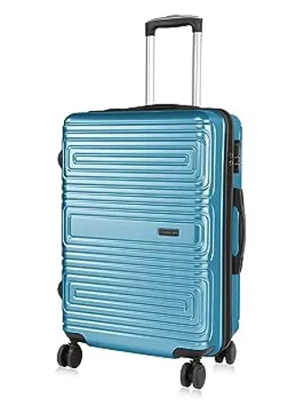 Nasher Miles Dalhousie Hard Sided Poycarbonate Check in Luggage Titanium Blue 28 inch 75cm Trolley Bag