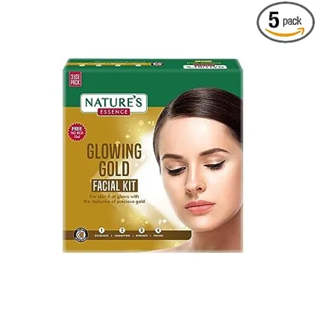 Nature s Essence Glowing Gold Facial Kit 3 Use 1 Count Pack of 5 
