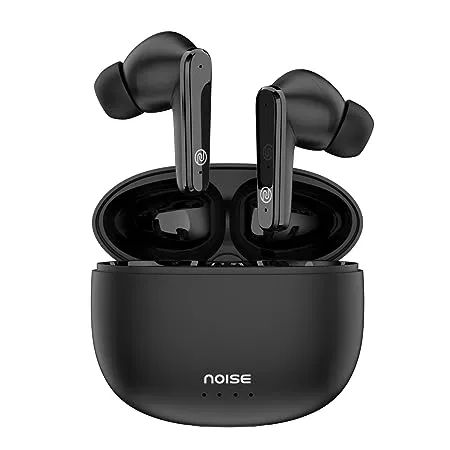 Noise Newly Launched Buds VS104 Max Truly Wireless in Ear Earbuds with ANC Upto 25dB 45H Playtime Quad Mic with ENC Instacharge 10 min 180 min 13mm Driver BT v5 3 Jet Black 