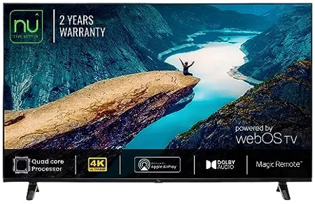 Nu 140 cm 55 inch Premium Series 4K Ultra HD WebOS Smart LED TV LED55UWA1 Black 