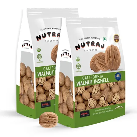 Nutraj 100 Pure Premium Raw California Inshell Walnuts 2 Kg Pack Latest Crop Walnut Akhrot Delicious Crunchy Walnut High in anti oxidants Brain food With Shell