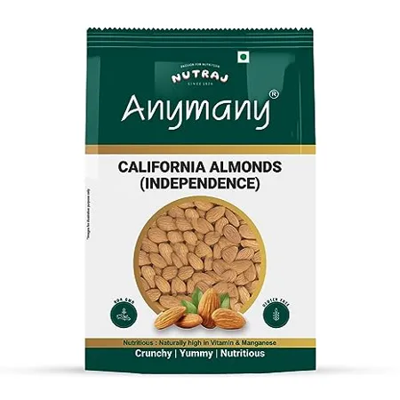 Nutraj ANY MANY 100 Pure Raw California Almonds 1Kg Dried Nutritious Delicious Premium Badam Giri High in Fiber Rich in Vitamin E Manganese Anymany California Almond 