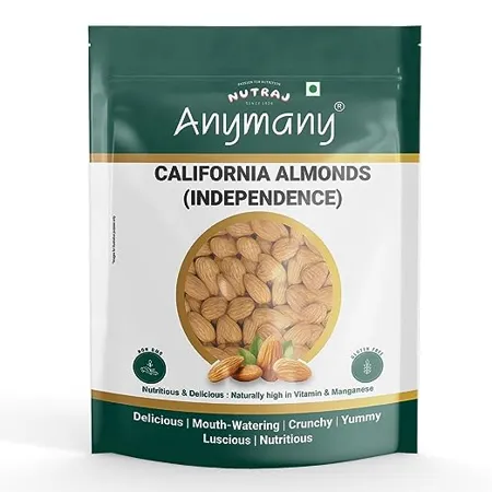 Nutraj ANYMANY California Almonds 400g Nutritious Delicious Premium Badam Giri High in Fiber Rich in Vitamin E Manganese Anymany California Almond Independence 