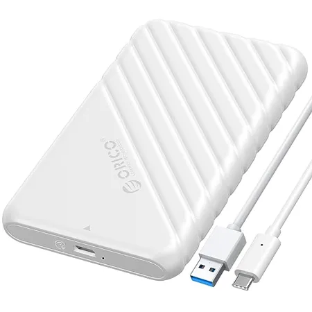 ORICO 2 5 inch USB C Hard Drive Enclosure USB 3 1 Gen 2 to SATA III External Hard Drive Case for SSD HDD 9 5 7mm Tool Free with UASP White 25PW1 C3 