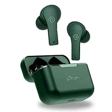 PTron Bassbuds Tango ENC Bluetooth Truly Wireless in Ear Earbuds with mic Movie Mode 40Hrs Playtime Bluetooth Headphones 5 1 Deep Bass Touch Control TWS Earbuds Type C Fast Charging Green 