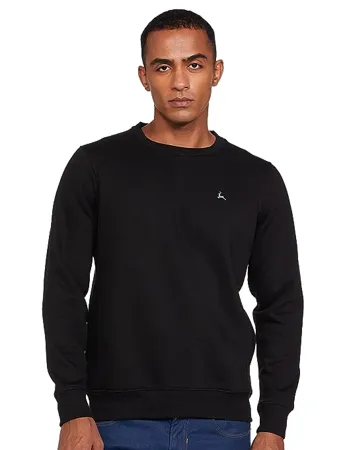 Parx Men s Full Sleeve Regular FIT Black Casual Sweatshirt