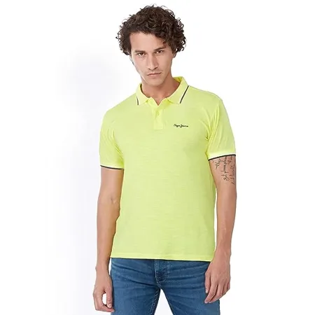 Pepe Solid Polyester Cotton Regular Fit Mens T Shirt