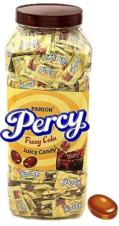 Percy Fizzy Cola Candy Toffee Jar 350 Candies Jar 875 g