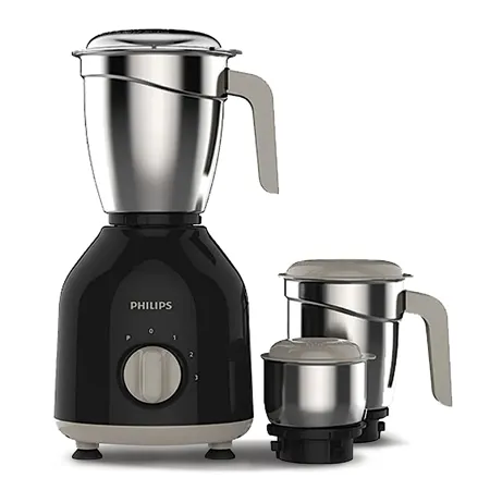 Philips HL7756 00 750 Watt Mixer Grinder Copper Motor with 3 Jar and 5 Year on Motor Exchange Offer of Rs 600 Black 