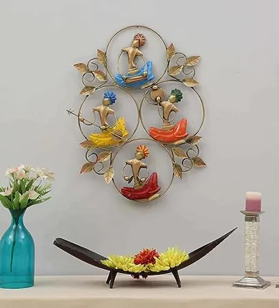 Pitara Plex Metal Wall Hanging Marwari Music Frame Home D cor Multicolor 24X2X20 Inch