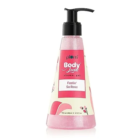 Plum BodyLovin Feelin So Rose Shower Gel Rose Fragrance All Skin Types Sulphate Paraben Free 100 Vegan Suitable for Winters