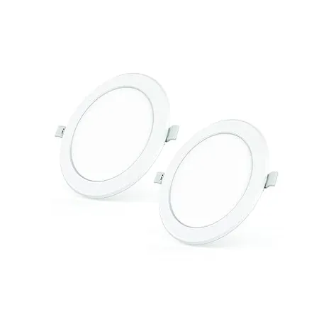 Polycab 12W LED Panel Light Scintillate Edge Slim Round Smart Offers Bright Lumination Long Lifespan No Harmful Radiation Neutral White 4000K 2 PCS Cut Out 5 9 inches 