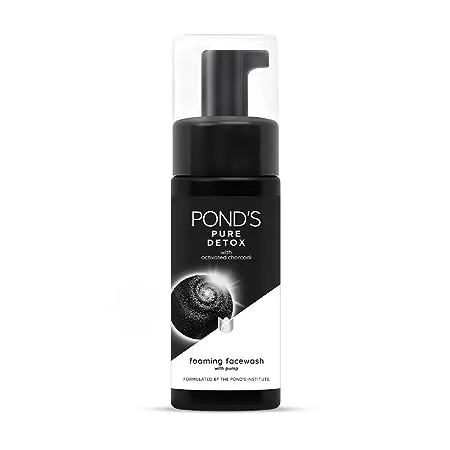 Pond s Pure Detox Foaming Pump Facewash for with Activated Charcoal 150 ml