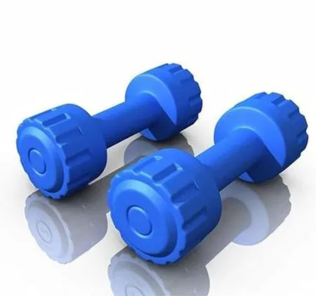 Protoner Pair of 1 kg Each PVC Dumbbells Set Blue