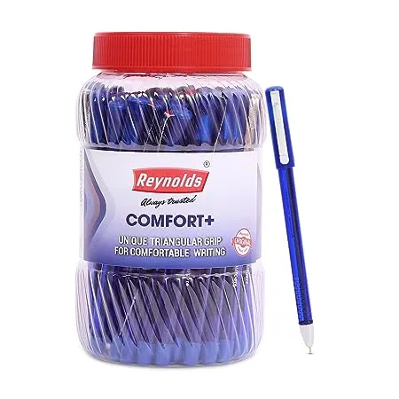 Reynolds Comfort 40 CT Jar Blue School and Office Stationery 0 6mm Tip Size Pen for BTS