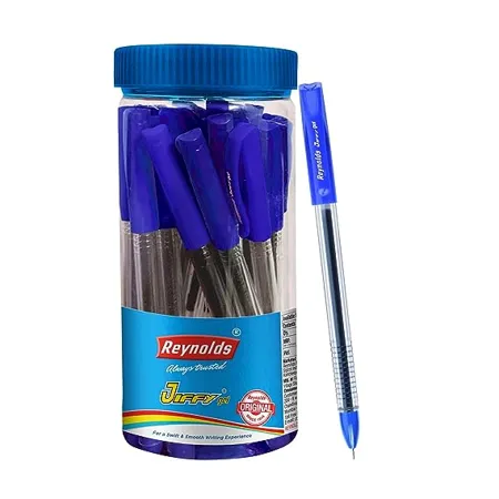 Reynolds JIFFY GEL 25 CT JAR BLUE I Lightweight Gel Pen With Comfortable Grip for Extra Smooth Writing I School and Office Stationery 0 5mm Tip Size