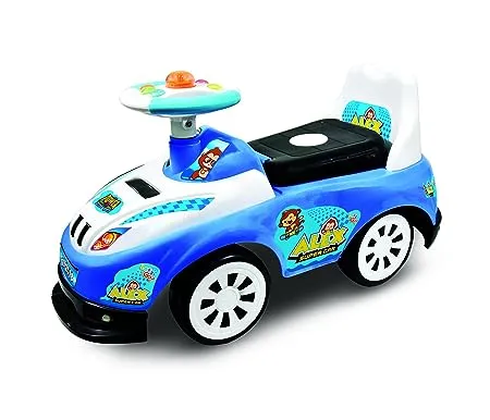 Ride On Alex Super Car Rider for Kids Child 2 Years Boys Girls Fun Ride Toy with Free Wheel Music Colour May Vary 