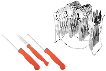 Ritu Knife Set with Peeler and Cutlery Set of 24 pcs Combo Pack for Kitchen Tools