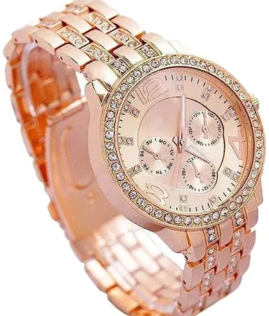 SELLORIA Girl s Special Quality Different Analog Rose Gold Dial Women s Watch