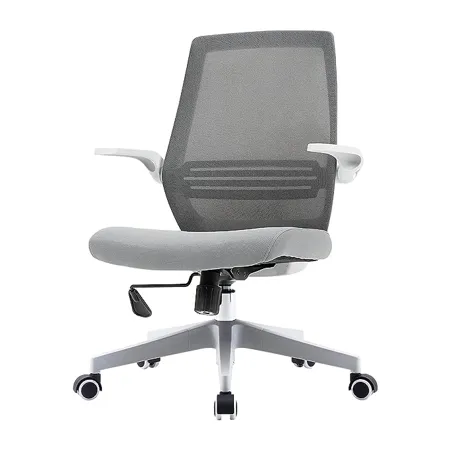 SIHOO M76 Home Office Medium Back Office Chair Breathable Mesh Ergonomic Chair Study Chair With Comfortable Lumbar Support Adjustable Flip Up Armrest For Work From Home Grey