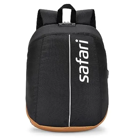 Safari 48 Cms Black Formal Office Laptop Backpack With Anti Theft Lock Usb And Rfid Vault19Cbblk 
