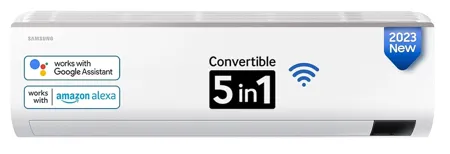 Samsung 2 Ton 3 Star Wi fi Enabled Inverter Split AC Copper Convertible 5 in 1 Cooling Mode Anti bacterial Filter 2023 Model AR24CYLZABE White 
