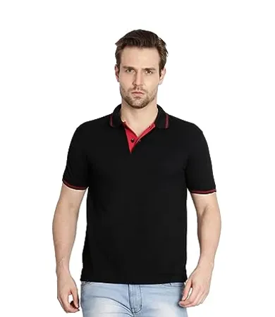 Scott International Men s Regular Fit Half Sleeve Cotton Polo T Shirt SS20 New SCYG BLBlack