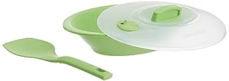 Signoraware Square Dinner Set 23 Pieces Parrot Green Plastic 
