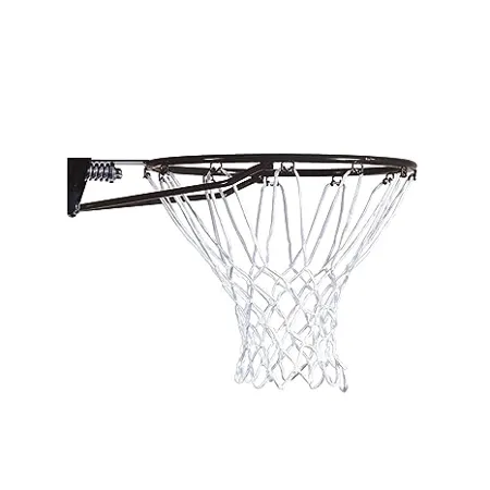 Spanco 09 mm Thickness 36 Cm Diameter Suitable for 5 Number Ball Hanging Wall Mounted Basketball Goal Hoop Ring with net for Indoors Outdoors Garden Kids