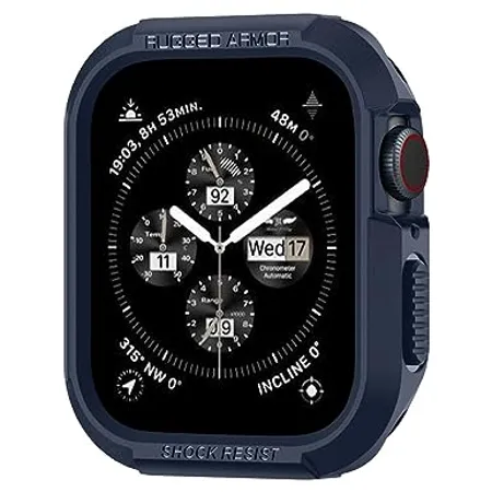 Spigen Rugged Armor Cover Case for Apple Watch 8 41mm SE2 7 6 SE 5 4 40mm Navy Blue Watch not Included 