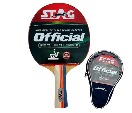 Stag Official Table Tennis Racquet Multi Colour 180 grams Intermediate 