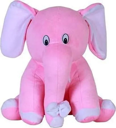 TEDSTREE 30cm Skin Friendly Cute Elephant Stuffed Soft Toy for Kids Lovable Huggable Perfect Present for Birthday Babies Children Pink