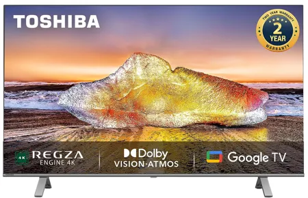TOSHIBA 108 cm 43 inches 4K Ultra HD Smart LED Google TV 43C350MP Silver 