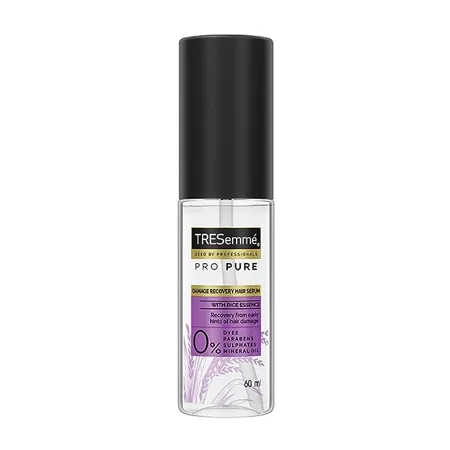TRESemme Pro Pure Damage Recovery Serum 60ml with Fermented Rice Water Sulphate Free Paraben Free for Damaged Hair