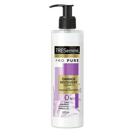 TRESemme Pro Pure Damage Recovery Shampoo with Fermented Rice Water Sulphate Free Paraben Free for Damaged Hair 370 ml