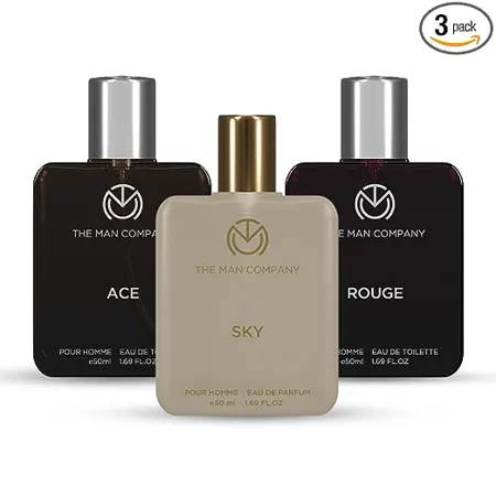 The Man Company Daily Delight Perfume Gift Set 50ml 3 Luxury Long Lasting Fragrance Premium Body Spray For Men Gift for Him Set of 3