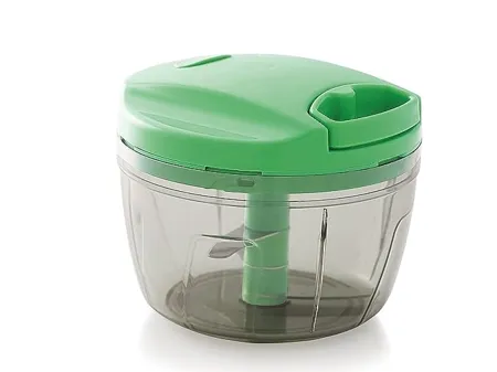 Tosaa Mini Handy and Compact Chopper with 3 Blades for Effortlessly Chopping Vegetables and Fruits for Your Kitchen Anti Slip Silicone 375 ml Pack of 1 Color May Vary