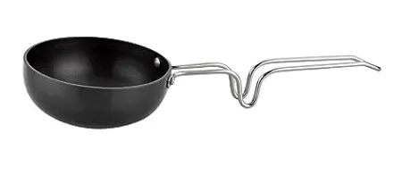 Tosaa Vagharia Hard Anodized Aluminium Tadka Pan 100mm Black