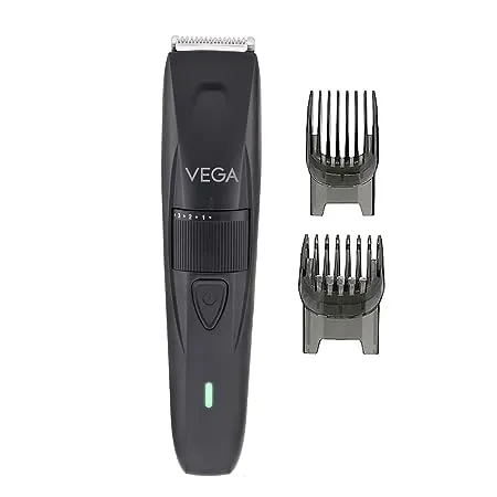 Vega Trimmer for Men with 90 Mins Runtime Stainless Steel Blades 40 Length Settings Black Power Lite VHTH 38 