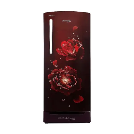 Voltas Beko A TATA product 183 L 4 star Made In India Direct Cool Refrigerator with Base Drawer RDC215B W0FWE0M0B00GO Fairy Flower Wine 
