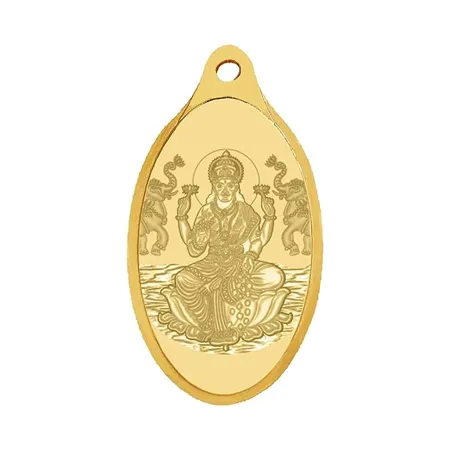 WHP Jewellers 24kt 999 2 gram Goddess Lakshmi Yellow Gold Lakshmi Pendant