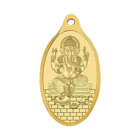 WHP Jewellers 24kt 999 2 gram Lord ganesh Yellow Gold ganesh Pendant