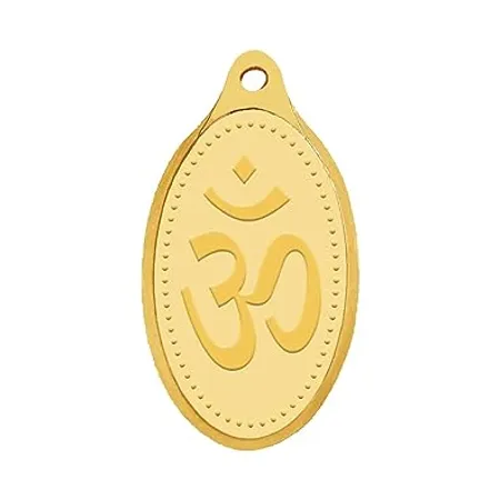 WHP Jewellers 24kt 999 2 gram OM Yellow Gold Om Pendant