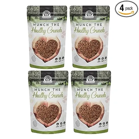 WONDERLAND FOODS Healthy Raw Unroasted Flax Seeds 1Kg Pouch Combo Pack 250g X 4 