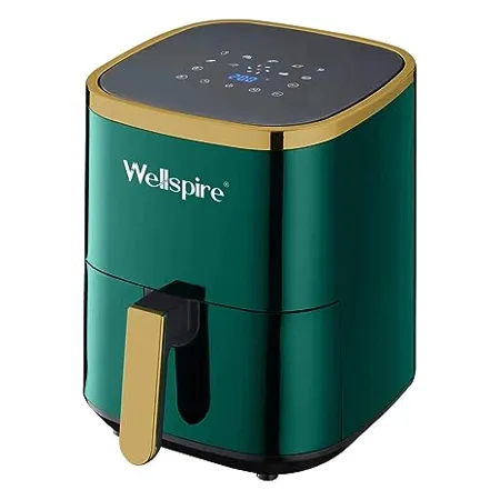 Wellspire Pro Series 8 in 1 Digital Air Fryer with Fry Force 360 High Speed Air Circulation Technology uses up to 90 less oil 1500W 4 5 Litres Green 