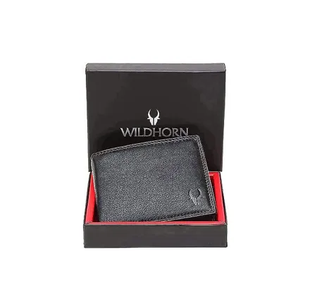 WildHorn Leather Wallet for Men I 4 Credit Debit Card Slots I 2 Secret compartments I 1 Coin Pocket 2 Currency Compartments